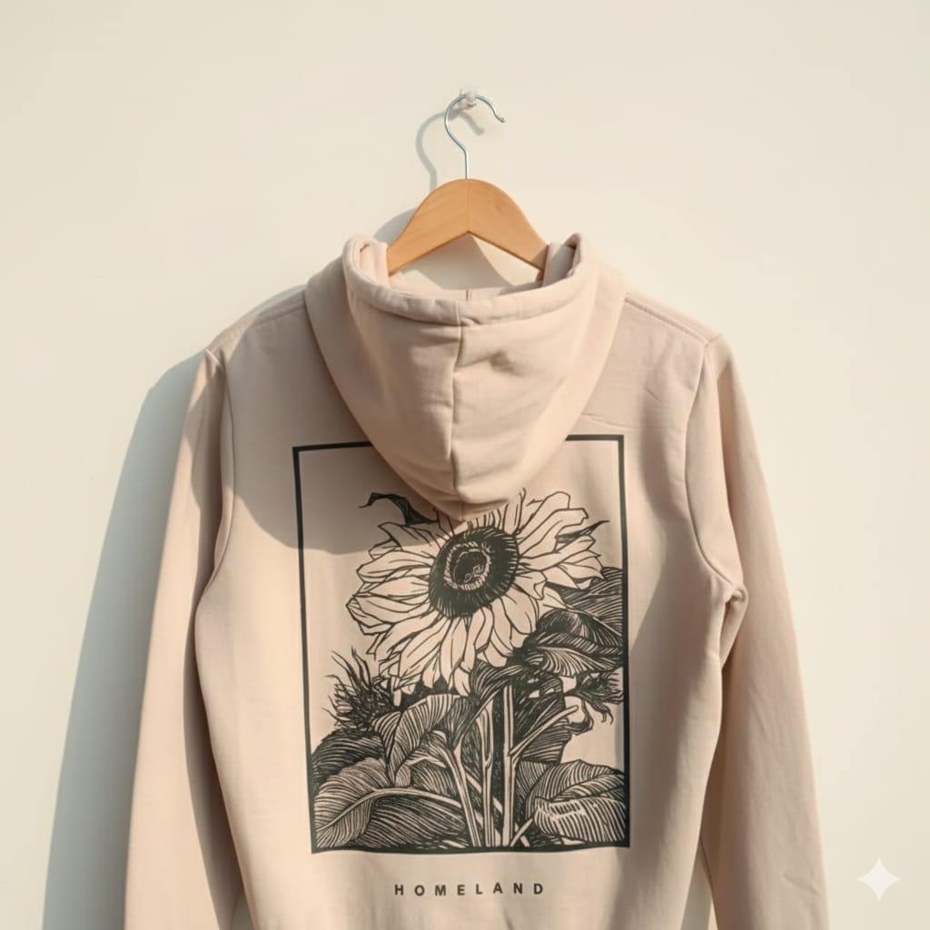 Sunrise Botanical Hoodie – Cream Edition
