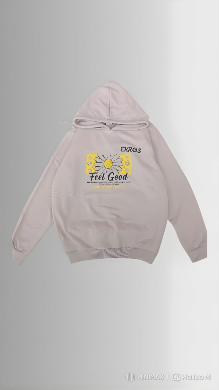 Sunrise Botanical Hoodie – Cream Edition